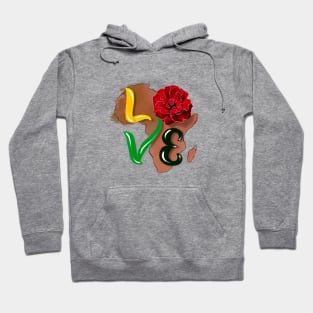 Collage Love Africa silhouette Hoodie